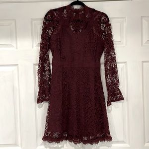 L/S Lace Mini Dress